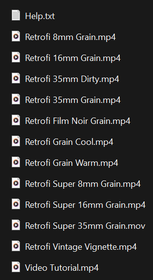 Retrofi — Film Grain Overlays