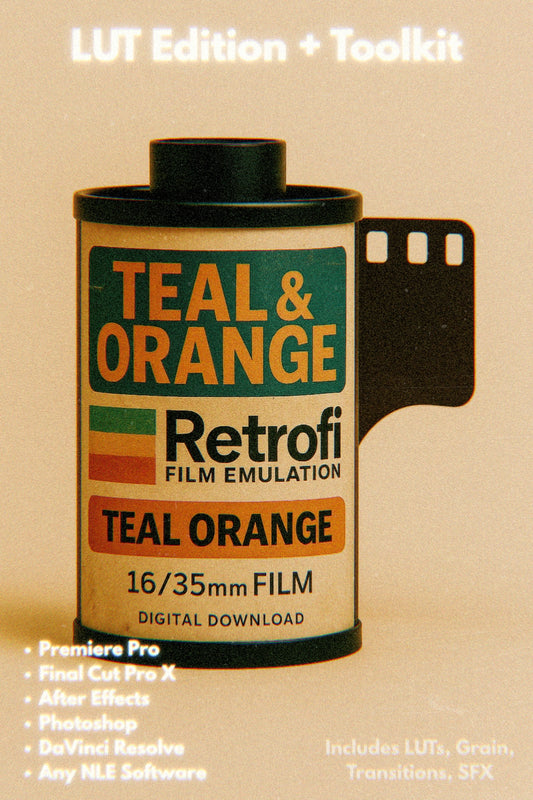 Retrofi —  Teal & Orange Universal LUT Edition (Premiere, FCPX, AE, PS, Etc.)
