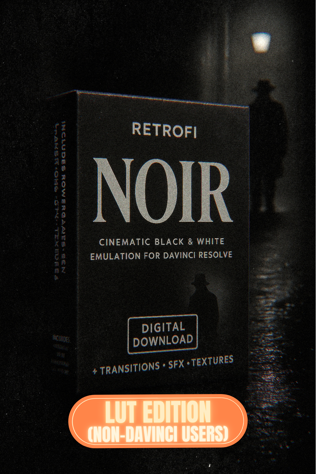 Retrofi — Noir Universal NLE LUT Edition + Creative Toolkit (Premiere, FCPX, AE, PS, Etc.)